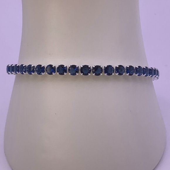 Beautiful Blue Crystal CZ Tennis Bracelets - Picture 4 of 5
